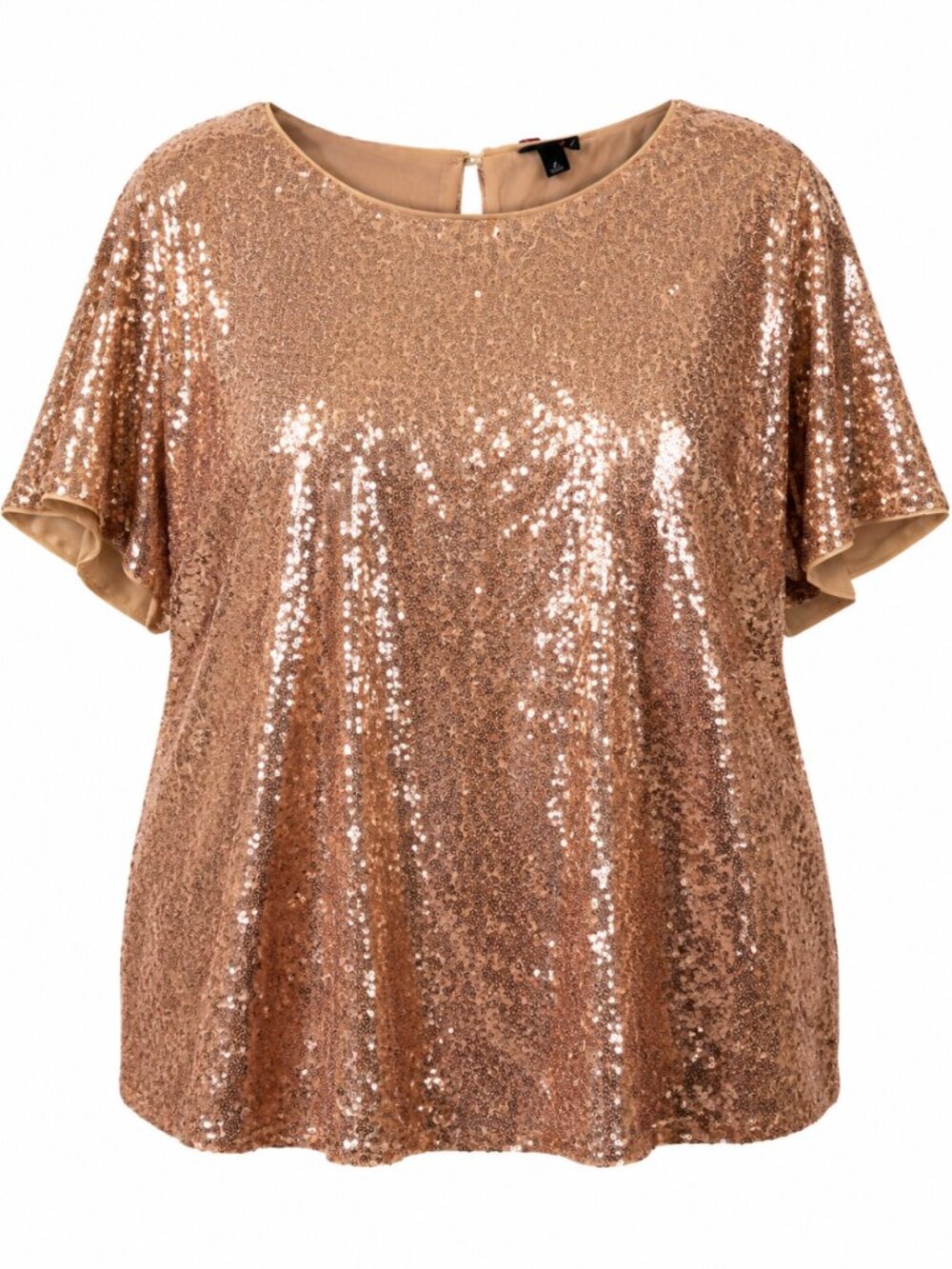 NWT Torrid Rose Gold Champagne Sequin Top Size 4